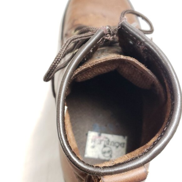 Double H Womens 6.5 Brown Leather Work Boots Oil Resistant Sole - Picture 7 of 9